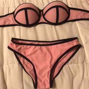 pink triangle bikini